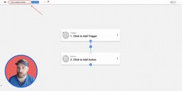 Naming a new automation in Workload titled “forms to wizard to sheets” before configuring the trigger and action.