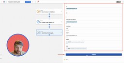 Mapping Gmail fields like recipient, subject, and body from AI Wizard results to craft personalized messages.