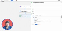Successful test showing a Google Form response added as a new row in Google Sheets, confirming the Import Google Forms into Google Sheets automation works.