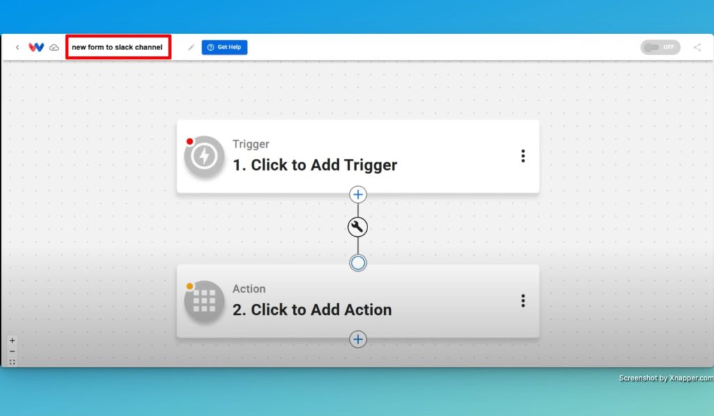 Naming your workflow to automate Google Forms and Slack with AI by Workload 