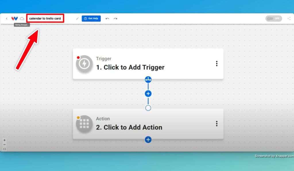 Create a title for your Trello Google Calendar automation.