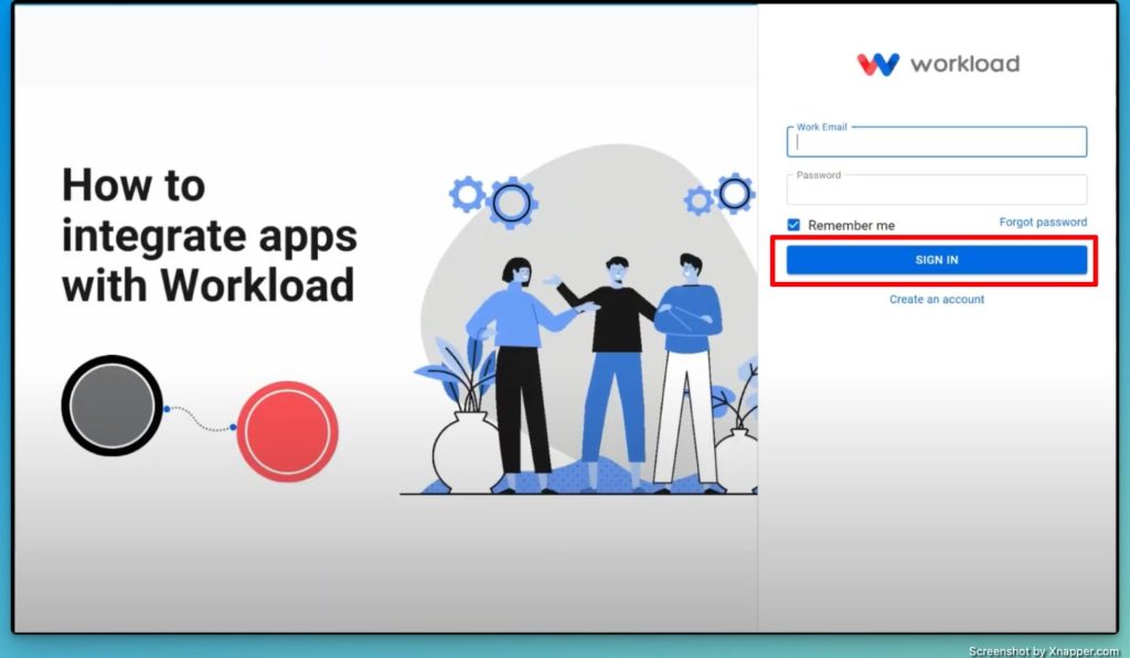 Workload.co Sign In Button