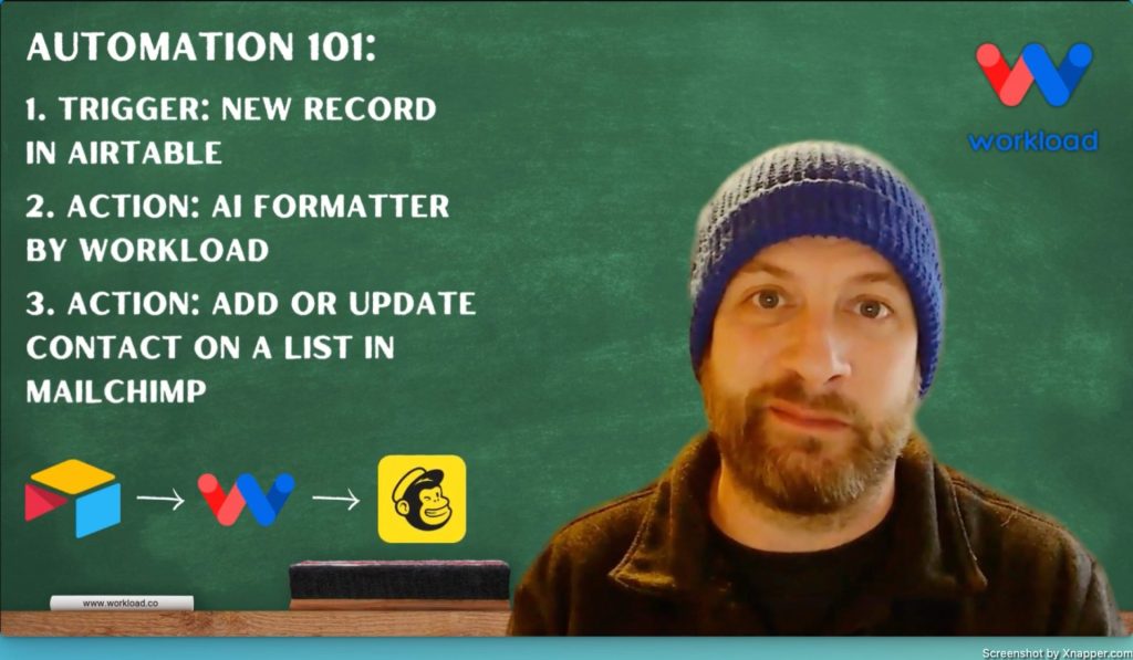 Introduction to "Airtable to Mailchimp Integration: Automatically Sync New Contacts" workflow.