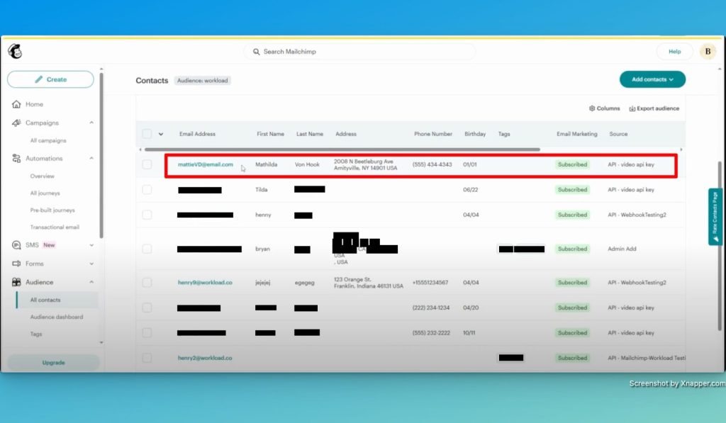 Check your Mailchimp account to make sure that your Airtable to Mailchimp integration is working correctly.