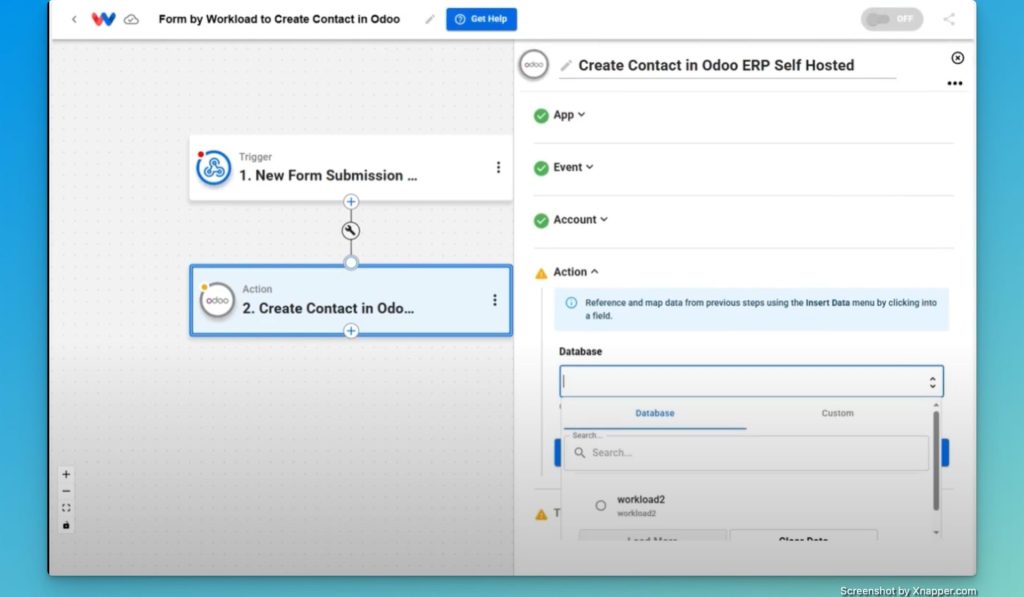 Selecting your Odoo database